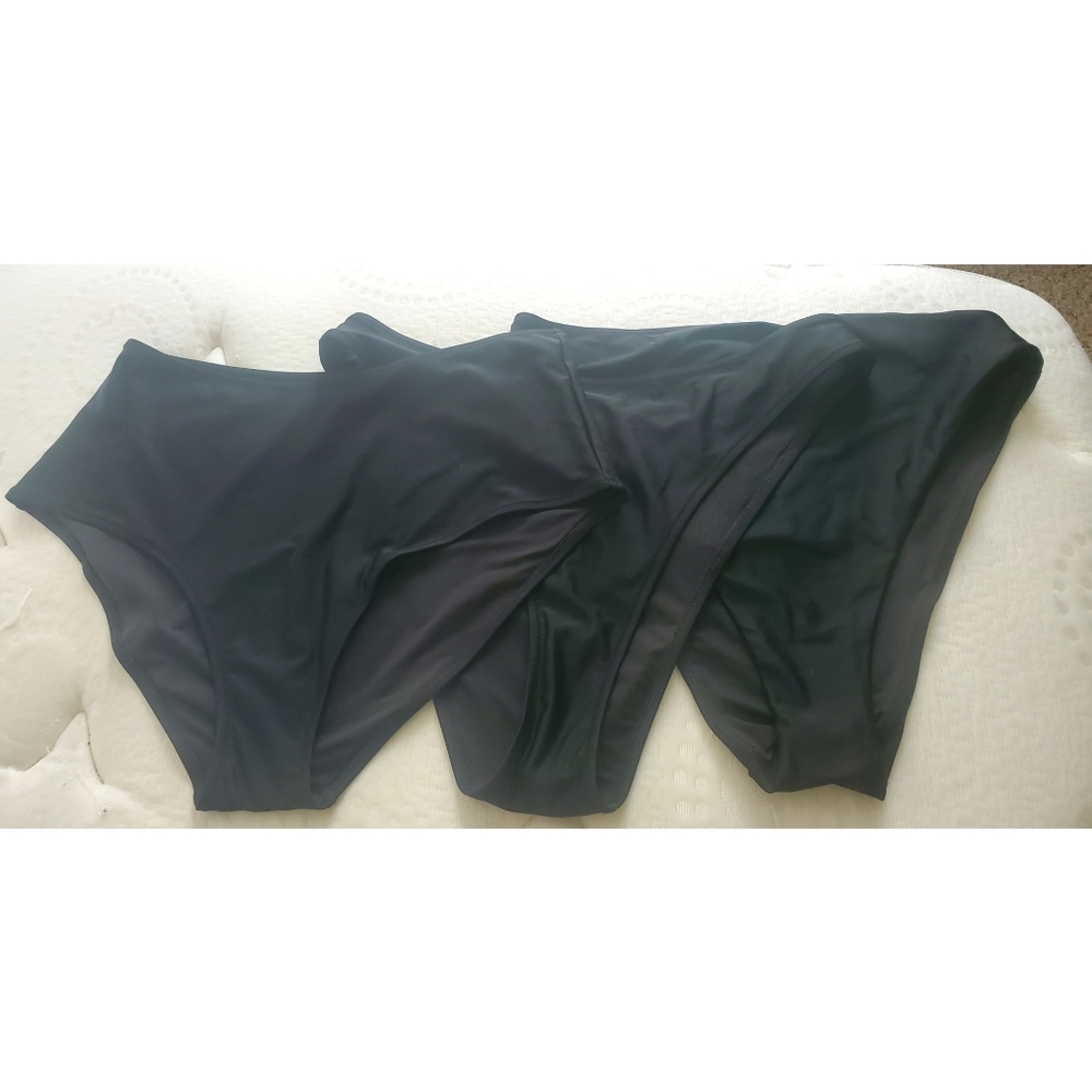 THREE new XL Aerie Black Bathing Suit Bottoms - $30 for ALL 3!